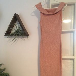 Pink/peach body con dress